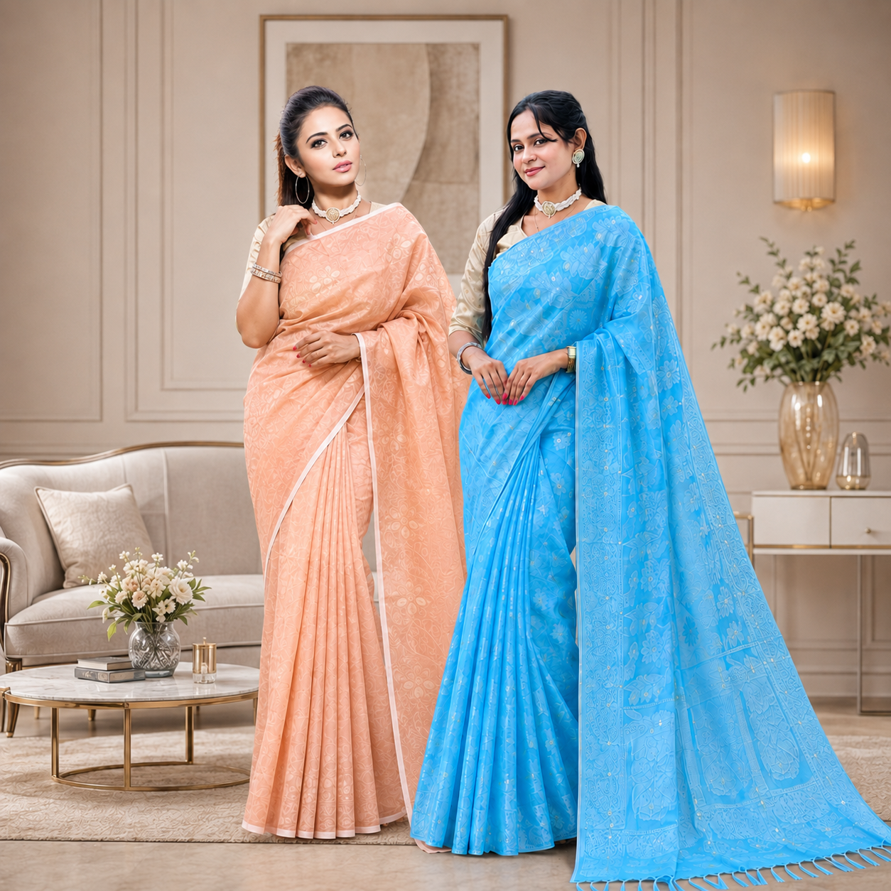 Maxo Jamdani Sharee 2pcs Combo Offer (Code: 212+215)
